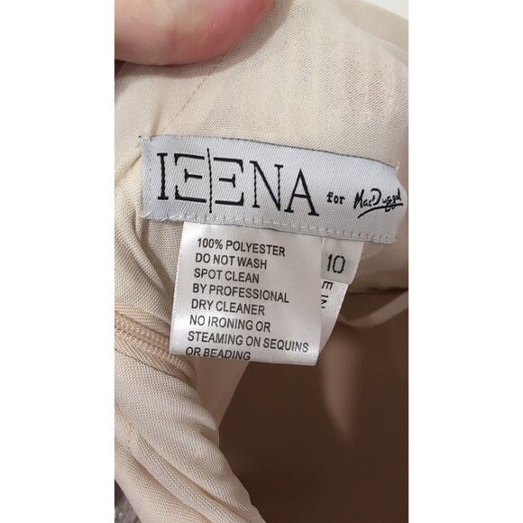 Gold Sequin Strapless Sequin Mac Duggal Gown with Slit - Picture 3 of 3